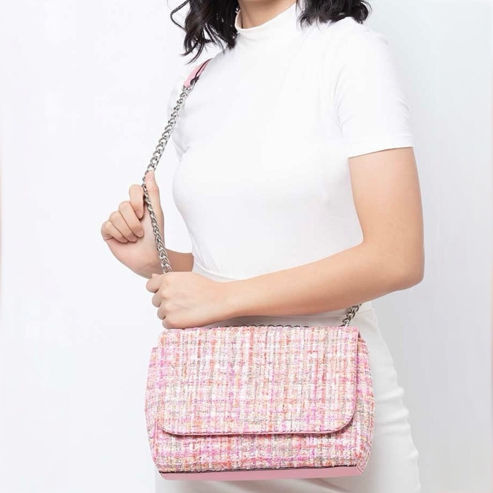 Kate Spade | Briar Lane Quilted Tweed Emelyn Pink Multi